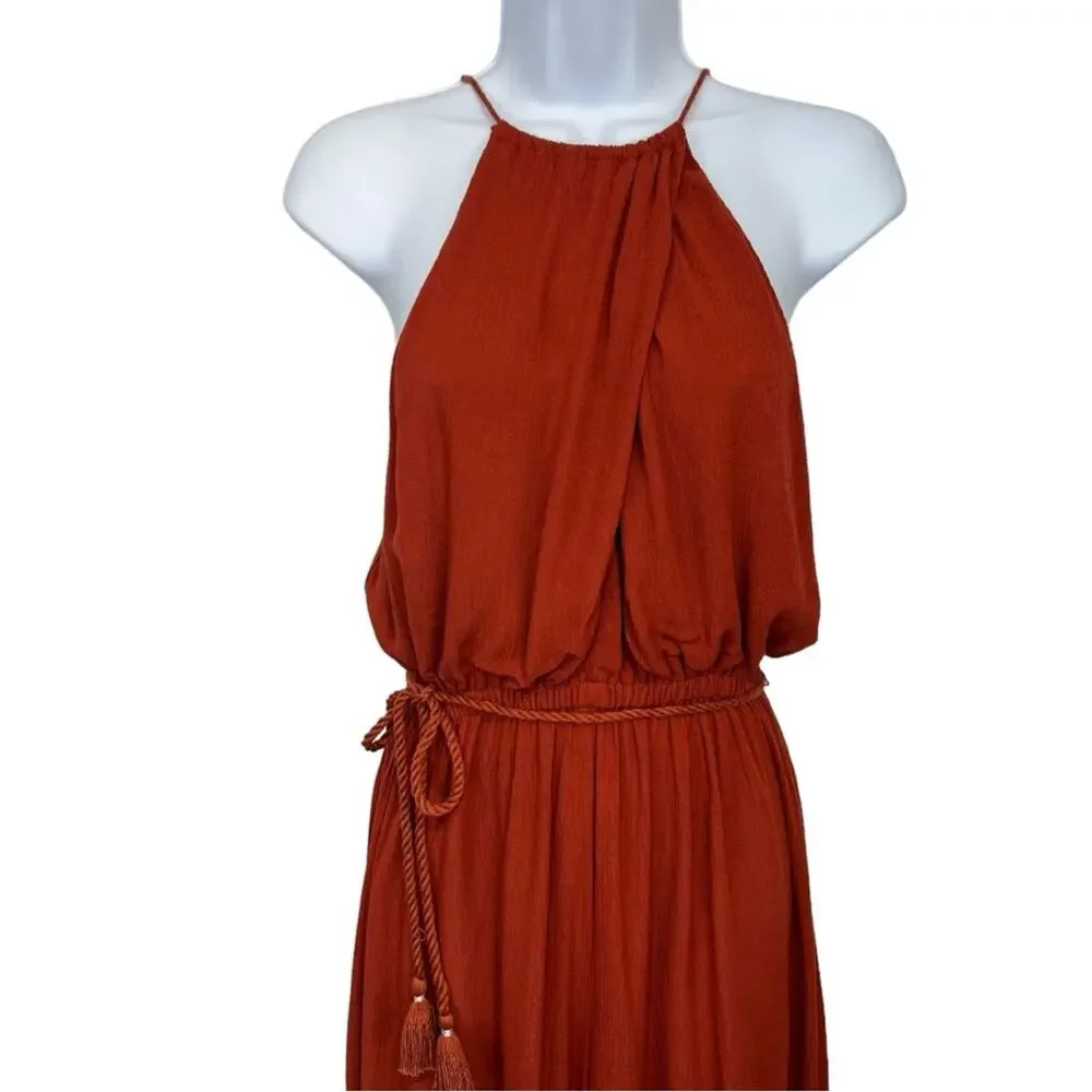 Anthropology Elevenses Burnt Orange North Beach Jumpsuit NWT - Picture 9 of 16